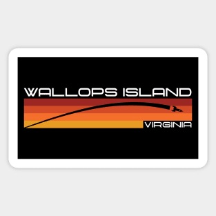 Wallops Island Virginia Retro Rocket Sticker